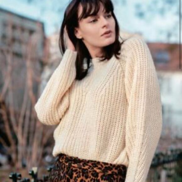 NWT Anthropologie The Korner Gold Sweater - Picture 1 of 4